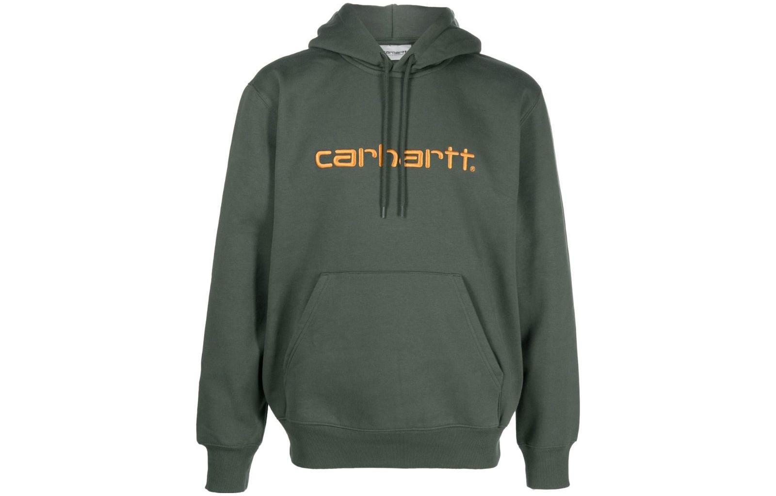 Carhartt WIP FW22 Logo Embroidered Hoodie Green Long Sleeve I030230-12C-XX