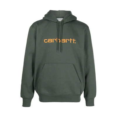 Carhartt WIP FW22 Logo Embroidered Hoodie Green Long Sleeve I030230-12C-XX