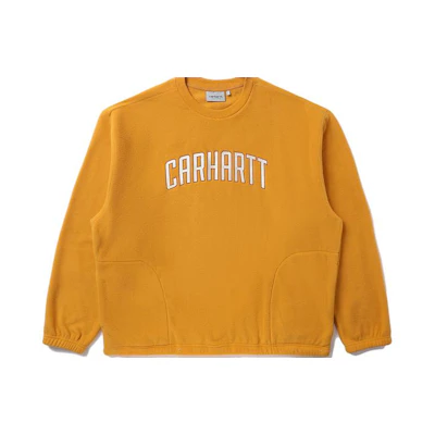 Carhartt WIP FW22 Logo Fleece Crewneck Sweatshirt Orange CHXSWA222040J-ORL