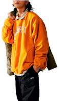 Shop Carhartt WIP FW22 Logo Fleece Crewneck Sweatshirt Orange CHXSWA222040J-ORL