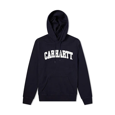 Carhartt WIP FW22 Logo Print Pullover Hoodie Blue I028958-1C90