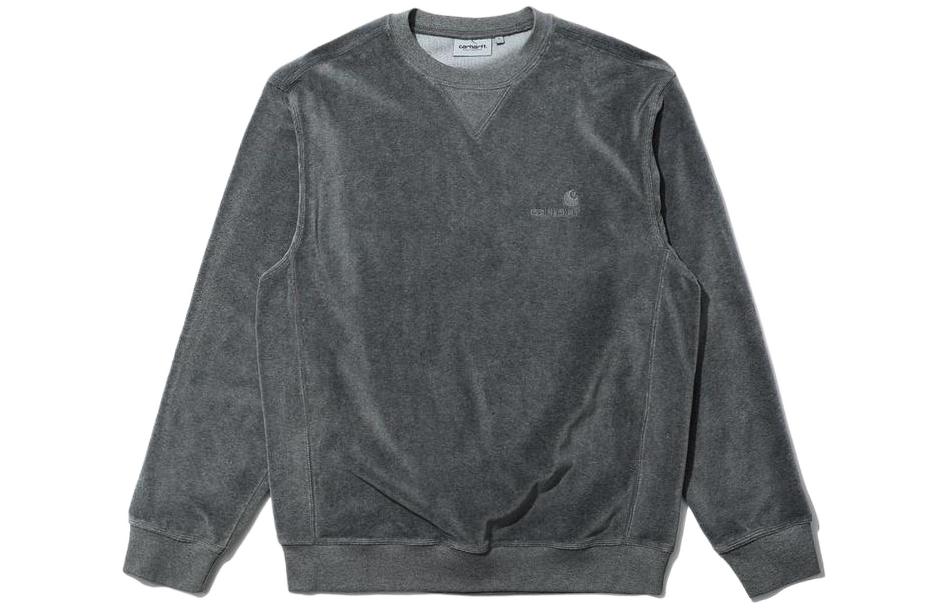 Carhartt WIP FW22 Logo Printed Crewneck Long Sleeve Sweatshirt Grey () CHXSWI028275H-CCX