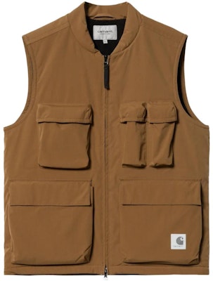 Carhartt WIP FW22 Logo Vest Brown for Men. I029453-HZ-XX Order Carhartt WIP FW22 Logo Vest Brown for Men. I029453-HZ-XX