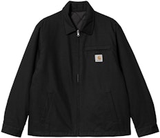 Carhartt WIP FW22 Madera Black Reversible Detroit Jacket Workwear Style I030829-0D2-XX Carhartt WIP FW22 Madera Black Reversible Detroit Jacket Workwear Style I030829-0D2-XX