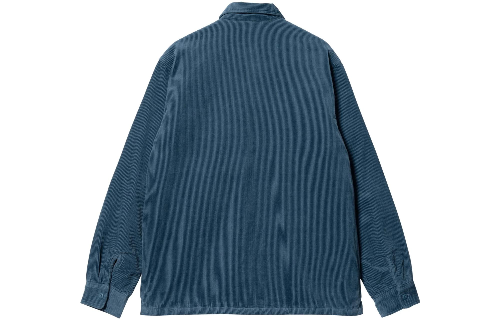 Carhartt WIP FW22 Men’s Solid Color Logo Patch Button-Up Jacket Blue. I028827-0WA-XX 圖 3