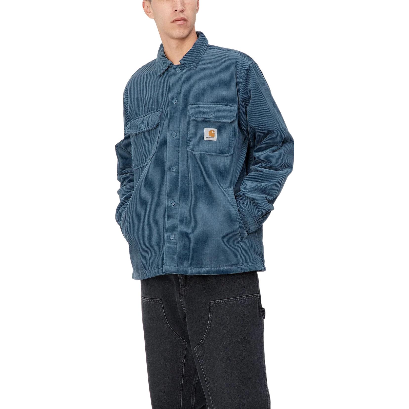 Carhartt WIP FW22 Men’s Solid Color Logo Patch Button-Up Jacket Blue. I028827-0WA-XX 圖 6