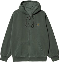 Carhartt WIP FW22 Minimal Logo Patch Military Green Zip Sweatshirt Mens. I029524-0WH-GD Carhartt WIP FW22 Minimal Logo Patch Military Green Zip Sweatshirt Mens. I029524-0WH-GD