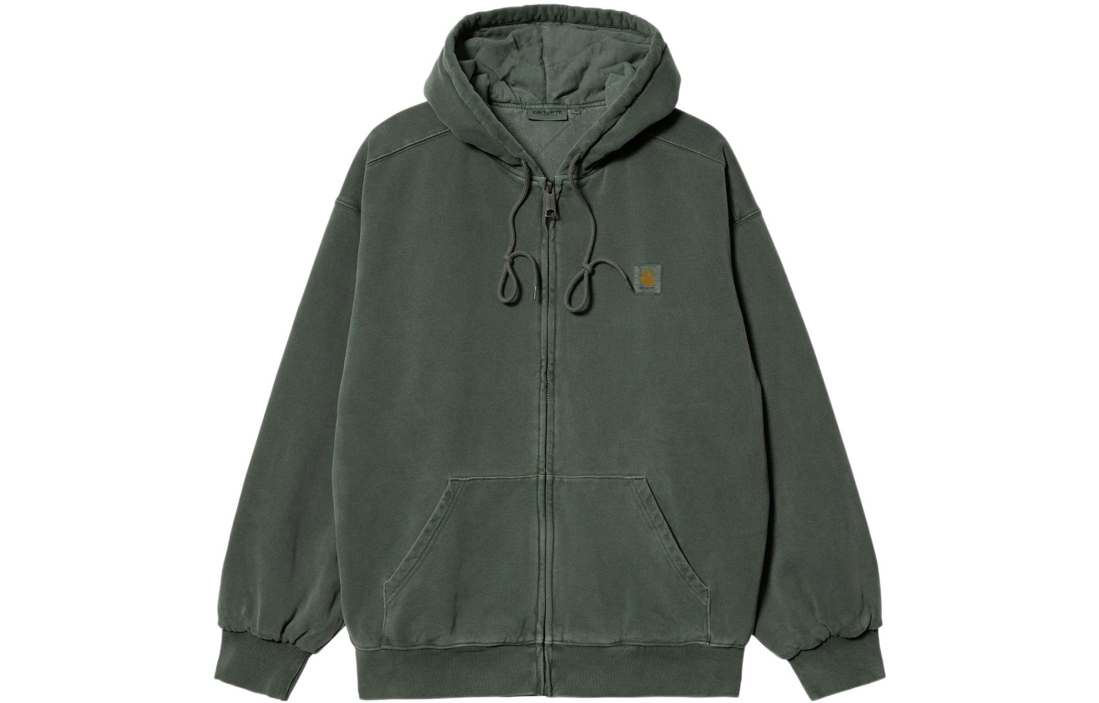 Order Carhartt WIP FW22 Minimal Logo Patch Military Green Zip Sweatshirt Mens. I029524-0WH-GD