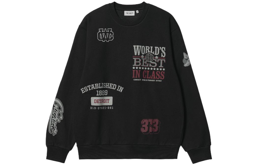 Carhartt WIP FW22 Multi-Language Graphic Long Sleeve Sweatshirt Black Mens I031337-89-XX