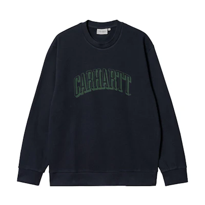Carhartt WIP FW22 Navy Blue Graffiti Logo Crewneck Sweatshirt Men I030939-16Y-XX