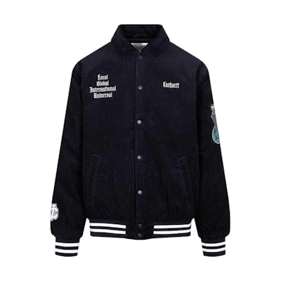 Carhartt WIP FW22 Navy Letter Embroidered Collar Button-Up Jacket I0308190-CO-XX