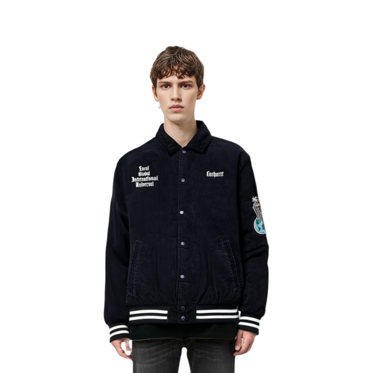 Carhartt WIP FW22 Navy Letter Embroidered Collar Button-Up Jacket I0308190-CO-XX 圖 4