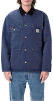 Carhartt WIP FW22 OG Chore Coat Michigan Jacket Blue Colorblock Style I027357C-14G-3K Carhartt WIP FW22 OG Chore Coat Michigan Jacket Blue Colorblock Style I027357C-14G-3K