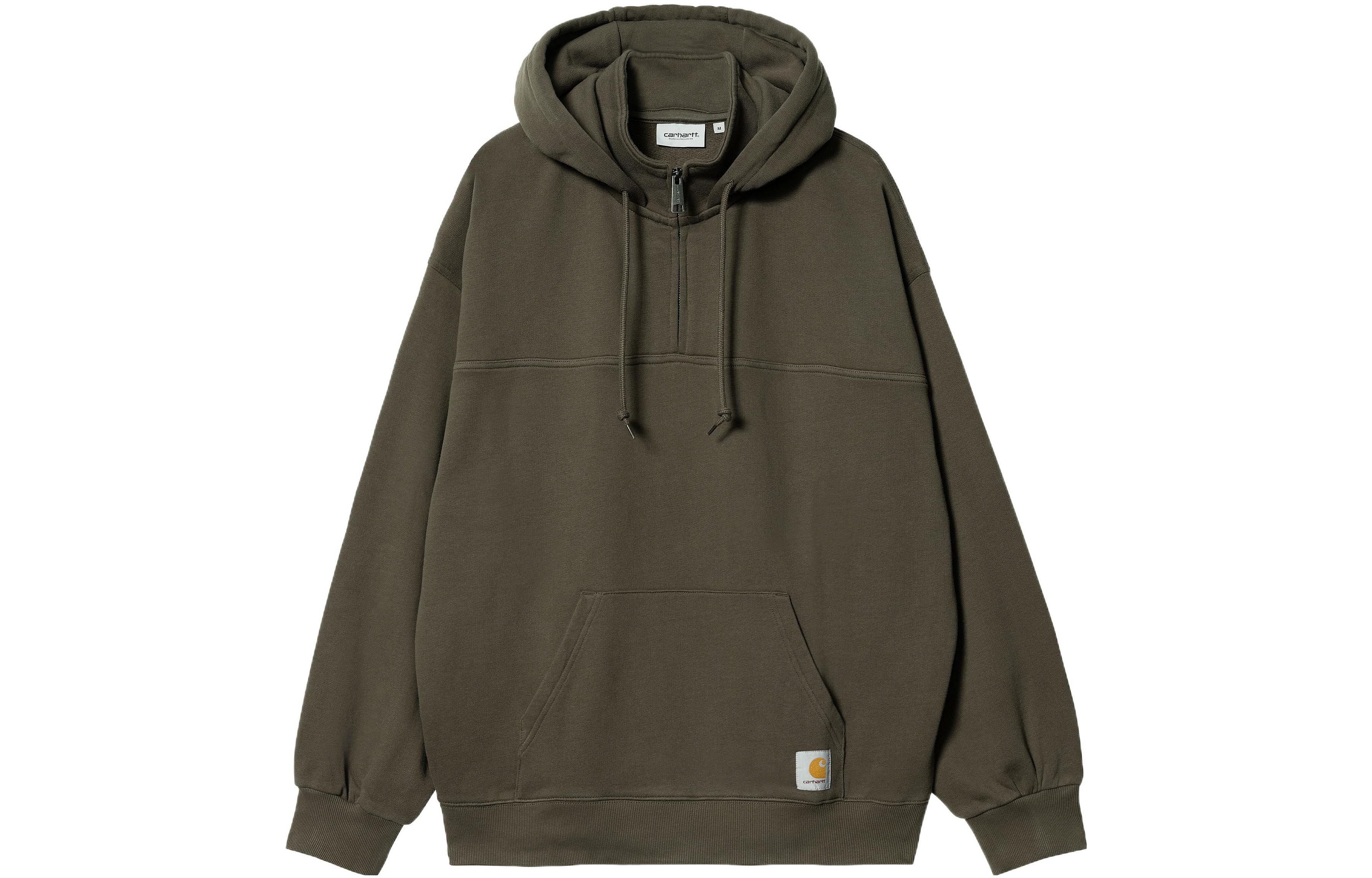 Carhartt WIP FW22 Olive Half-Zip Hoodie Men’s Casual Solid Color I030919-63-06