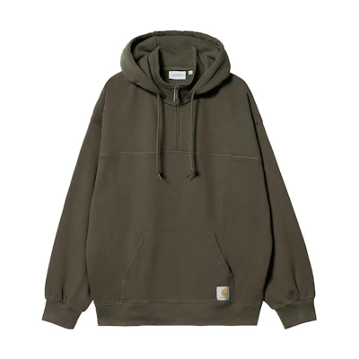 Carhartt WIP FW22 Olive Half-Zip Hoodie Men’s Casual Solid Color I030919-63-06