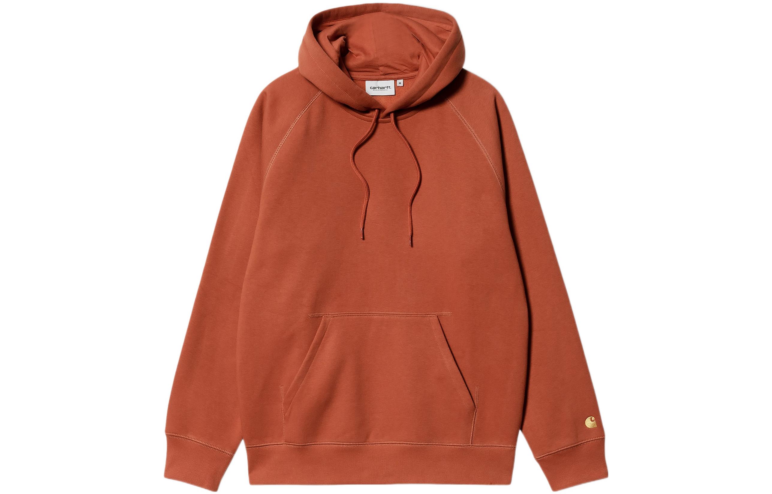 Carhartt WIP FW22 Orange Pullover Hoodie with Drawstring I026384-1DG-XX