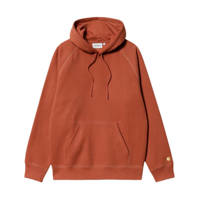 Carhartt WIP FW22 Orange Pullover Hoodie with Drawstring I026384-1DG-XX
