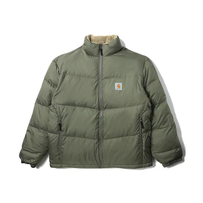 Carhartt WIP FW22 Outdoor Utility Logo Patch Zip-Up Jacket Green Unisex CHXDNA222034J-GRD