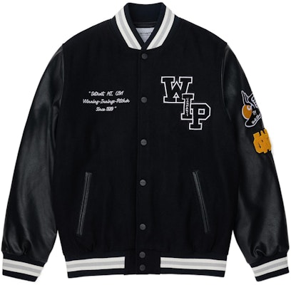 Chaqueta Béisbol Negra Unisex Carhartt WIP FW22 Oversized Logo Bordado. A222043-89-XX Order Chaqueta Béisbol Negra Unisex Carhartt WIP FW22 Oversized Logo Bordado. A222043-89-XX