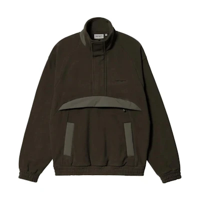 Carhartt WIP FW22 Patchwork Half-Zip Stand-Collar Sweatshirt Brown Male I030926-63-XX