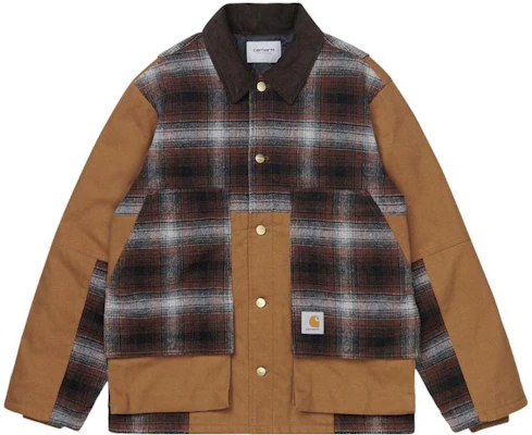 Carhartt WIP FW22 格子拼接长袖夹克 男女同款 棕色. I029456DHBHAMILTON Buy Carhartt WIP FW22 格子拼接长袖夹克 男女同款 棕色. I029456DHBHAMILTON