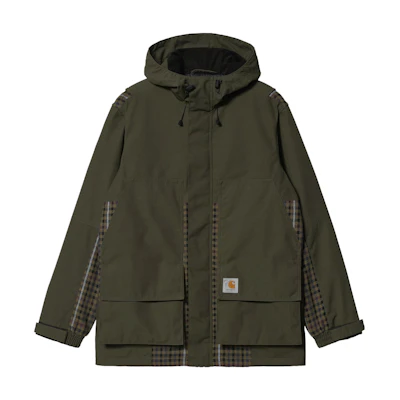 Carhartt WIP FW22 Plaid Printed Hooded Jacket Green Men’s I030834-0ZP-XX