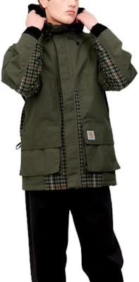 Carhartt WIP FW22 格紋連帽外套 綠色 男款 I030834-0ZP-XX Details for Carhartt WIP FW22 格紋連帽外套 綠色 男款 I030834-0ZP-XX