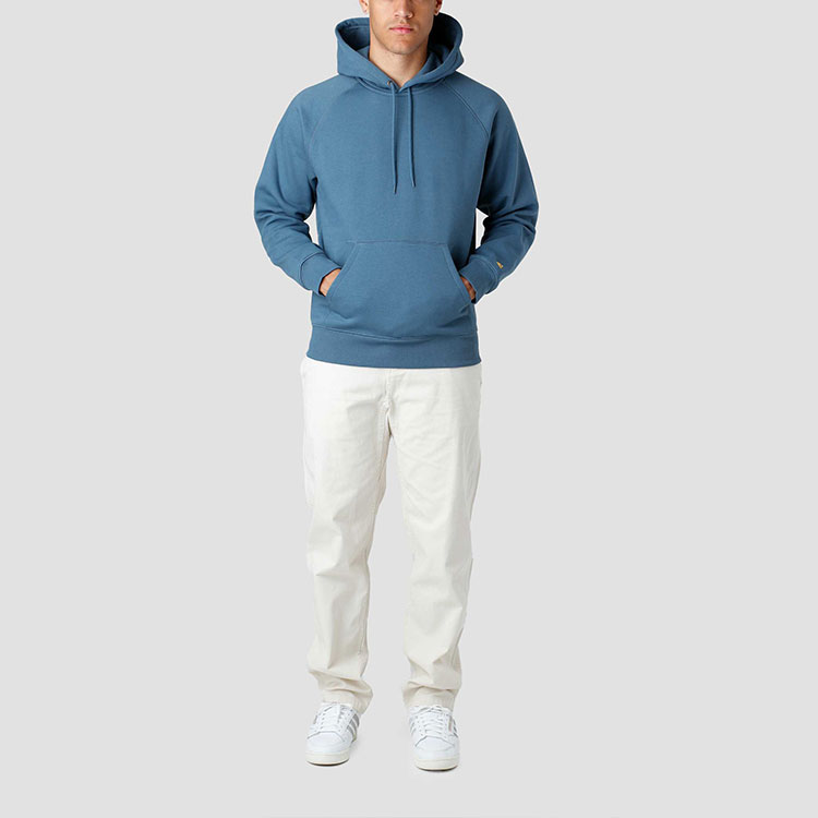 Carhartt WIP FW22 Plain Blue Hoodie for Men I026384-0XW-XX 圖 3
