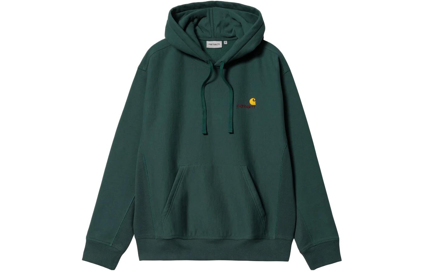 Carhartt WIP FW22 Plain Logo Embroidered Hoodie Men’s Deep Green. I028279-1D7-XX