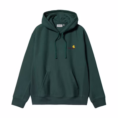 Carhartt WIP FW22 Plain Logo Embroidered Hoodie Men’s Deep Green. I028279-1D7-XX