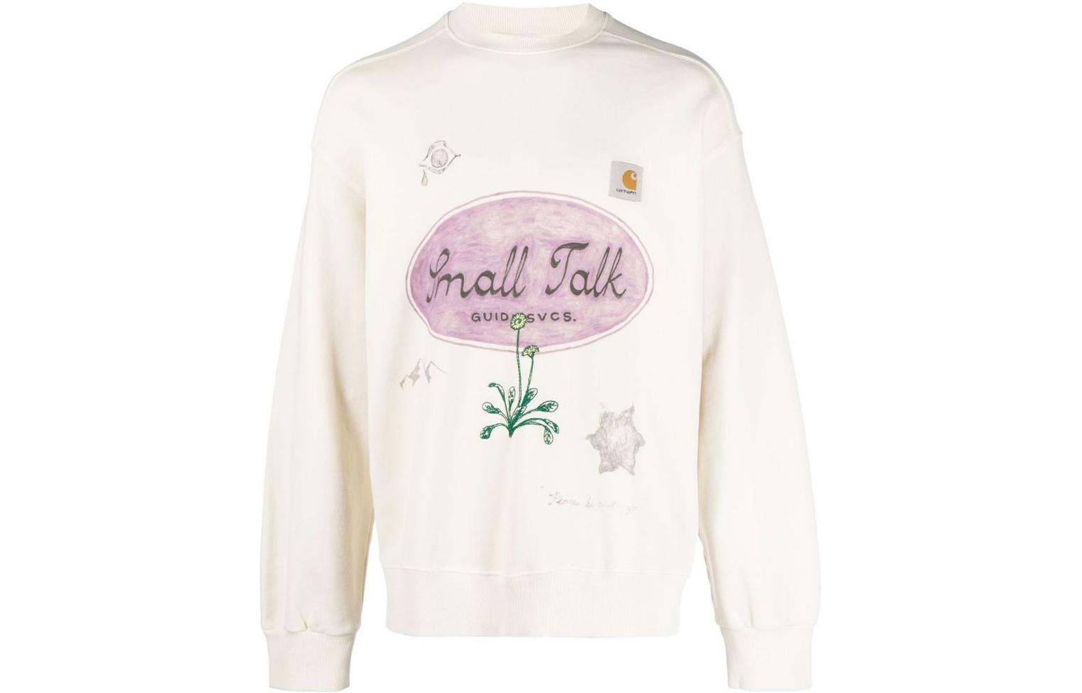 Carhartt WIP FW22 Printed Logo Crewneck Sweatshirt White () I029957HAND