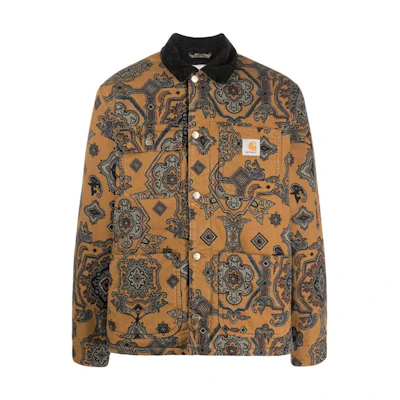 Carhartt WIP FW22 Printed Long-Sleeve Shirt Jacket Yellow () I03119703HAMILTON