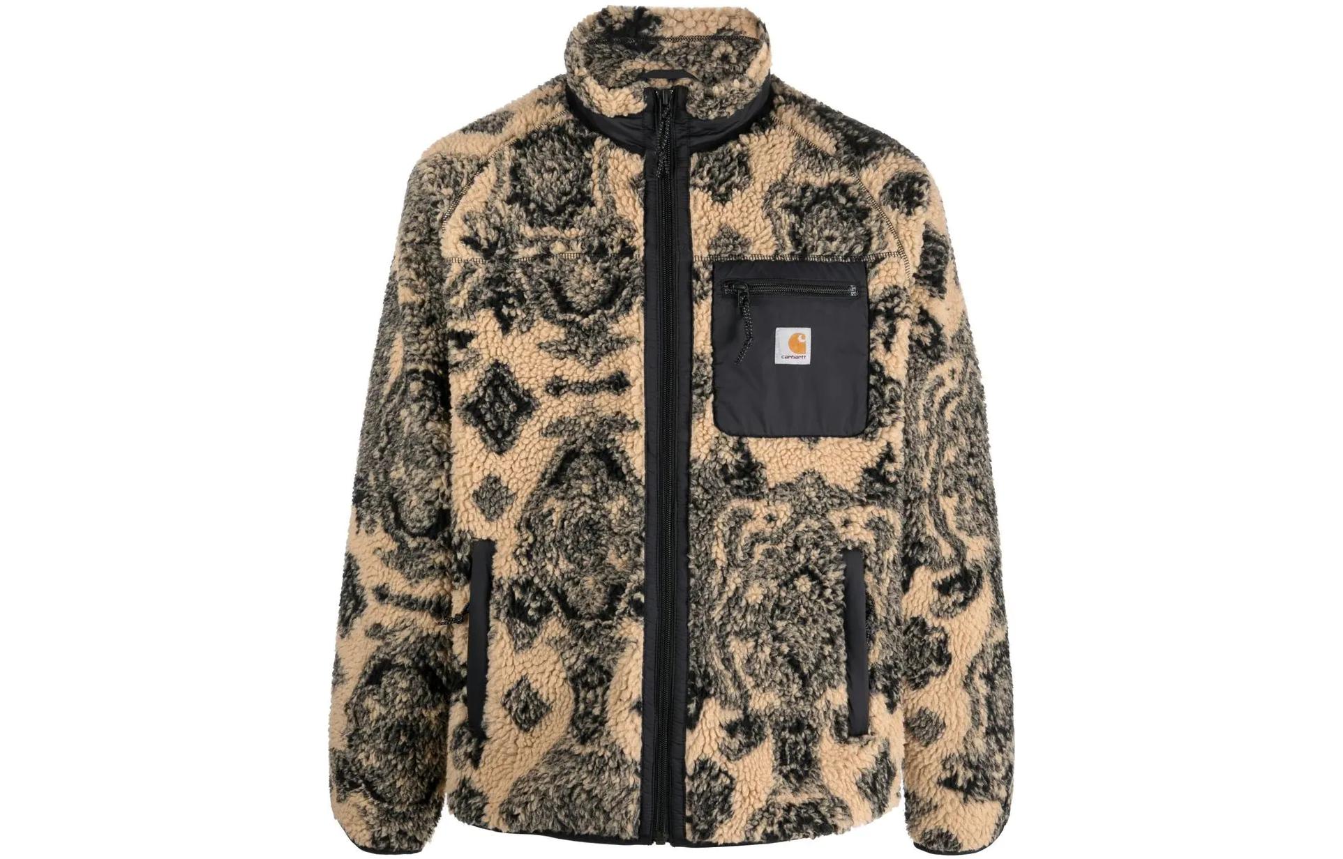 Carhartt WIP FW22 Printed Pocket Straight Long-Sleeve Jacket Brown Men’s I025120DUSTY