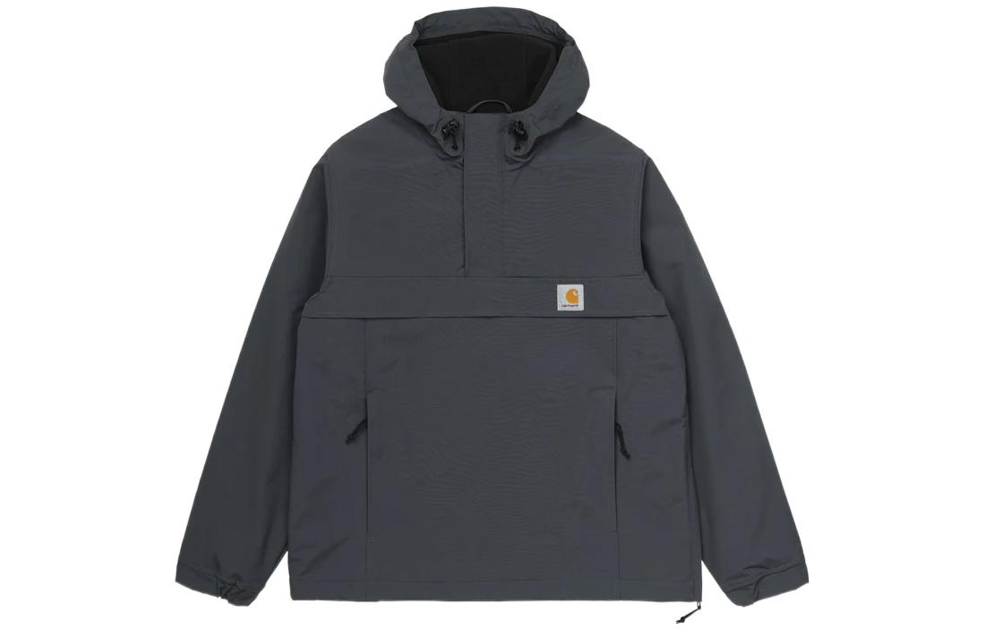 Carhartt WIP FW22 Pullover Jacket with Logo - Grey I028435-E1-XX