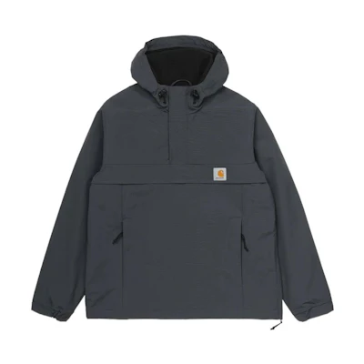 Carhartt WIP FW22 Pullover Jacket with Logo - Grey I028435-E1-XX