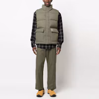 Lookbook Carhartt WIP FW22 男裝綠色菱格徽標拉鍊背心. I030826-0WI-XX