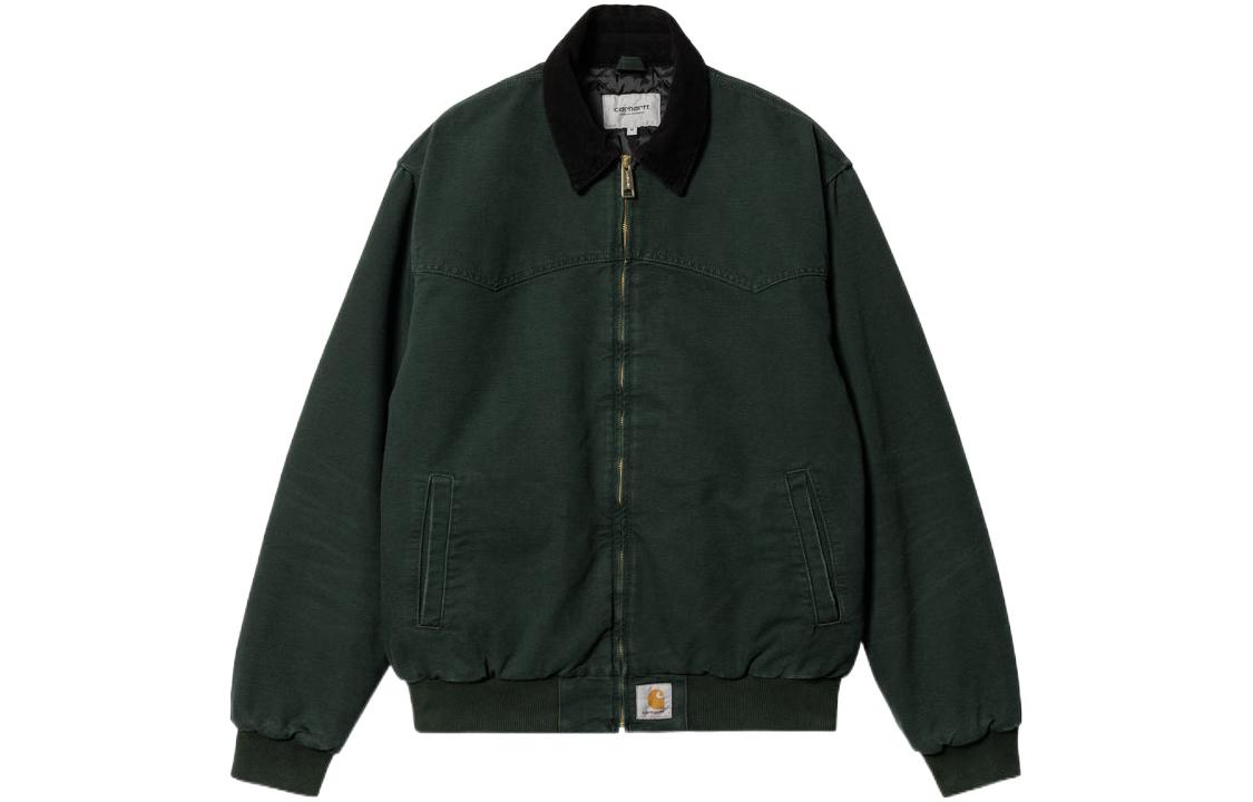 Carhartt WIP FW22 Santa Fe OG Quilted Corduroy Collar Work Jacket Green Mens. I031198-16R-3K 圖 2