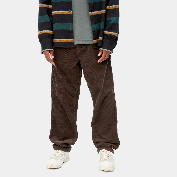 Purchase 칼하트 WIP FW22 싱글 니 워크 팬츠 브라운 스트레이트 핏 로고 패치. I031212-0W5-02