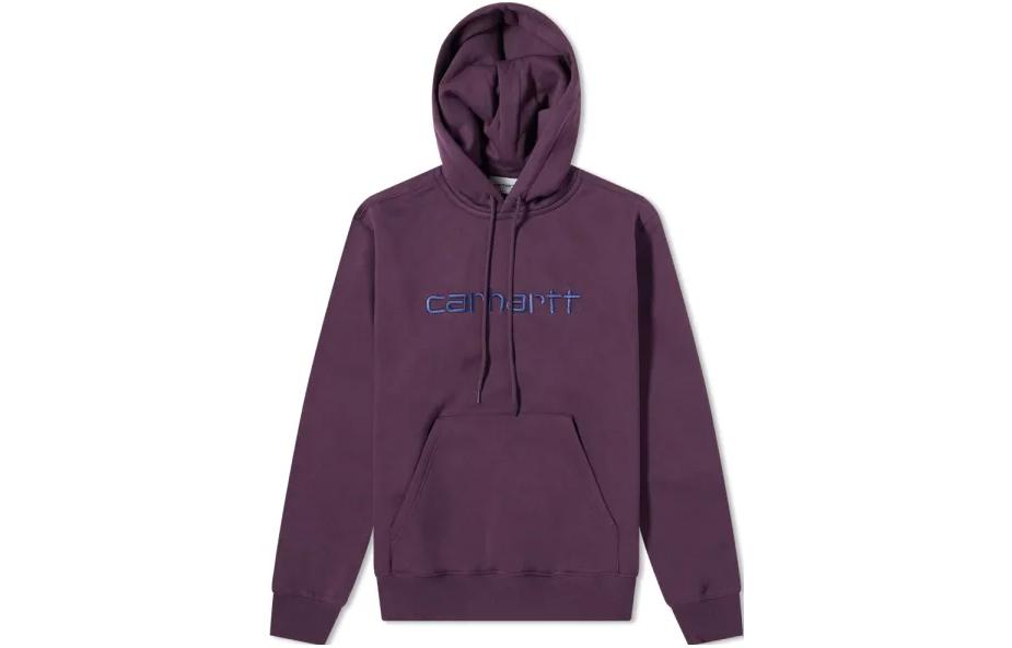 Carhartt WIP FW22 Solid Color Embroidered Hoodie Purple Red () I029419-0IR-XX