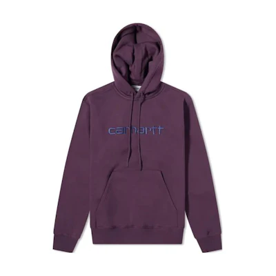 Carhartt WIP FW22 Solid Color Embroidered Hoodie Purple Red () I029419-0IR-XX