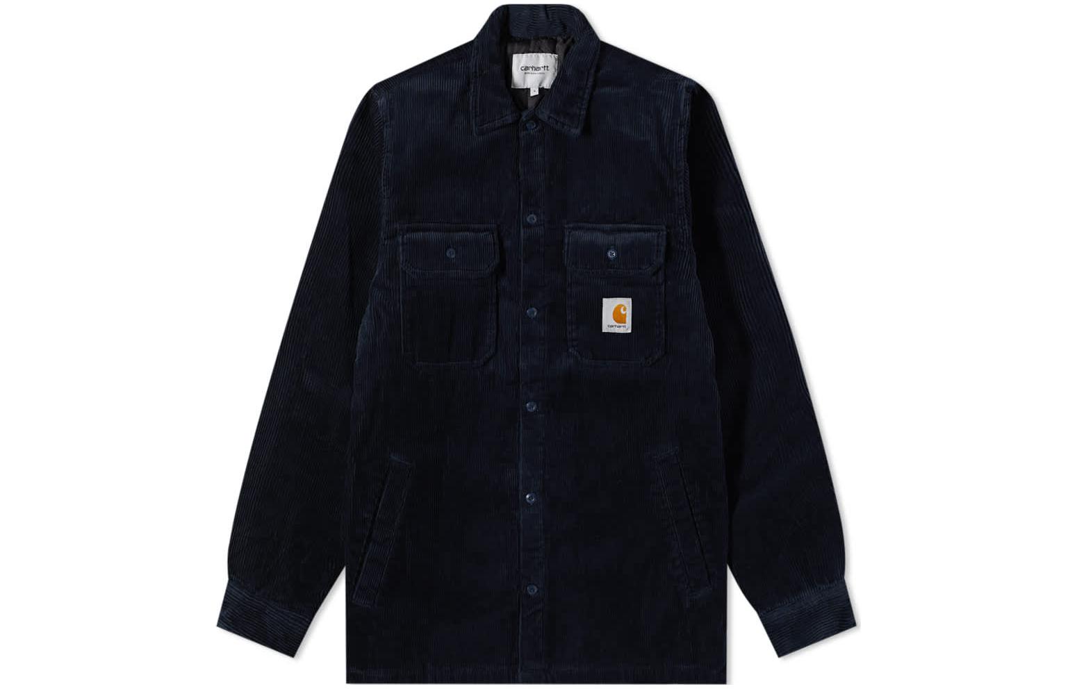 Carhartt WIP FW22 Solid Color Embroidered Shirt Jacket - Blue I028827-0EJ-XX