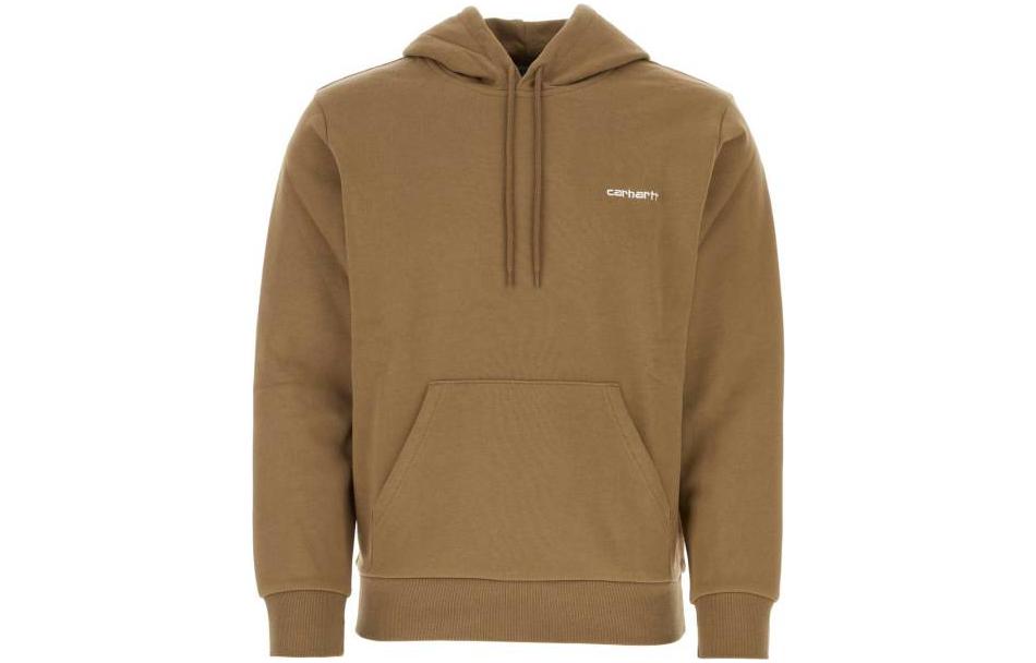 Carhartt WIP FW22 Solid Color Logo Embroidered Hoodie Brown () I031243-1GM-XX