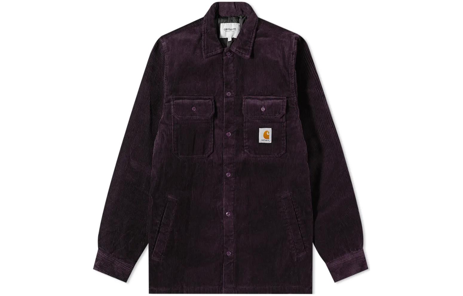 Order Carhartt WIP FW22 Solid Corduroy Long Sleeve Shirt Jacket Men Burgundy I028827-0EO