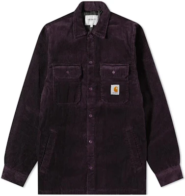 Carhartt WIP FW22 Solid Corduroy Long Sleeve Shirt Jacket Men Burgundy I028827-0EO Order Carhartt WIP FW22 Solid Corduroy Long Sleeve Shirt Jacket Men Burgundy I028827-0EO