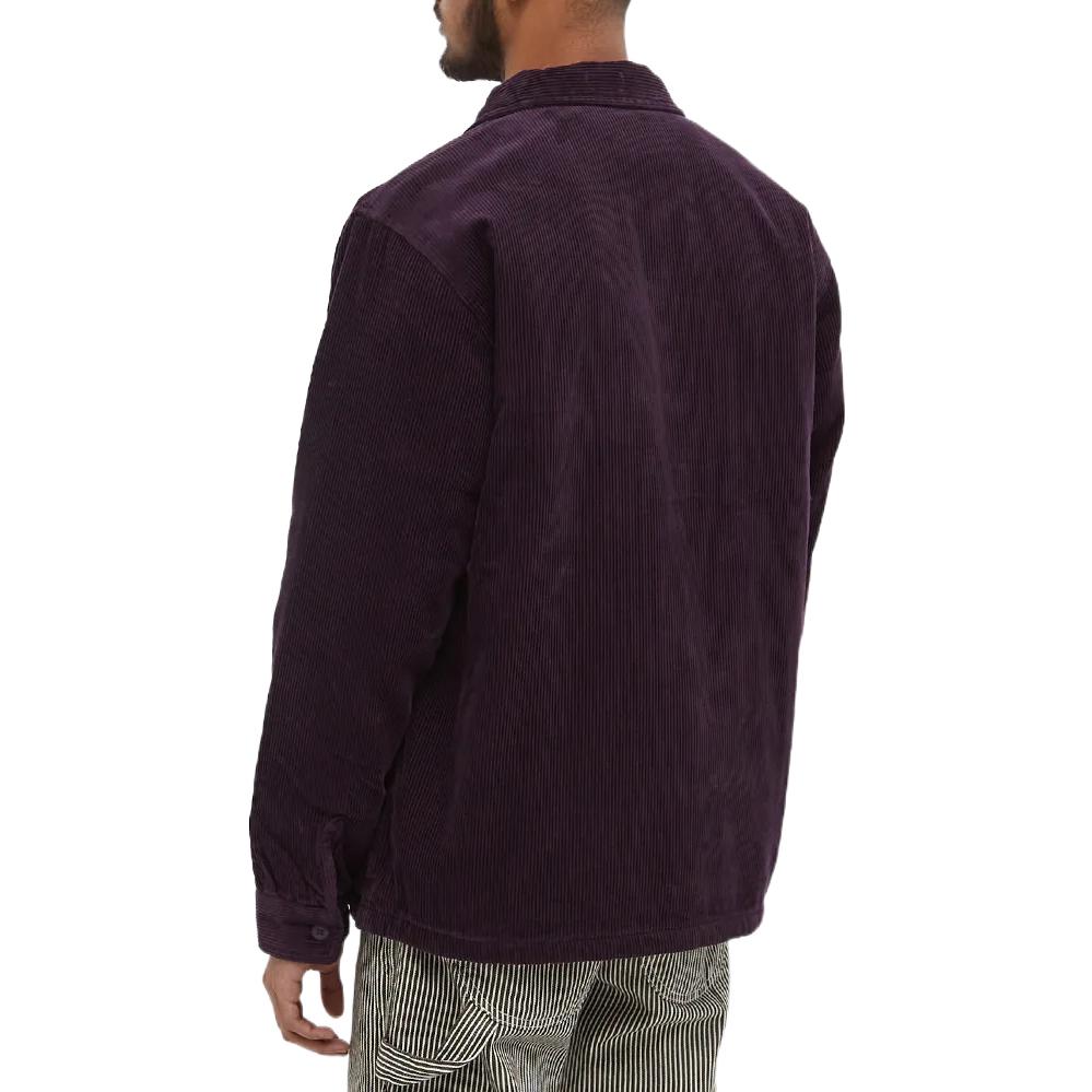 Shop Carhartt WIP FW22 Solid Corduroy Long Sleeve Shirt Jacket Men Burgundy I028827-0EO