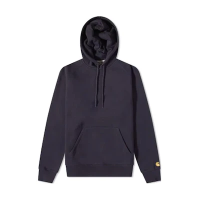 Carhartt WIP FW22 Solid Embroidered Logo Hoodie - Dark Navy I026384-00H
