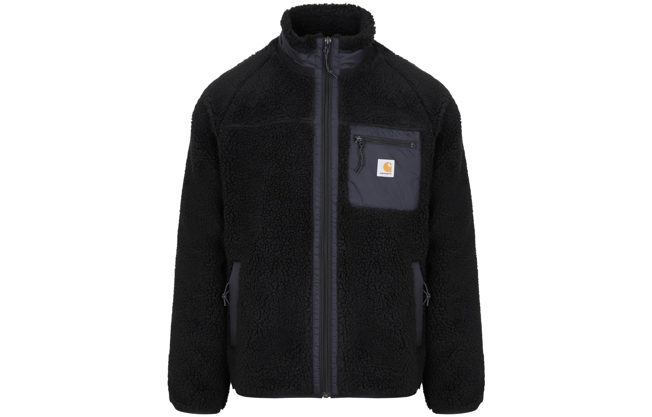 Carhartt WIP FW22 Solid Fleece Stand Collar Jacket Black I02512000EXXBLACK
