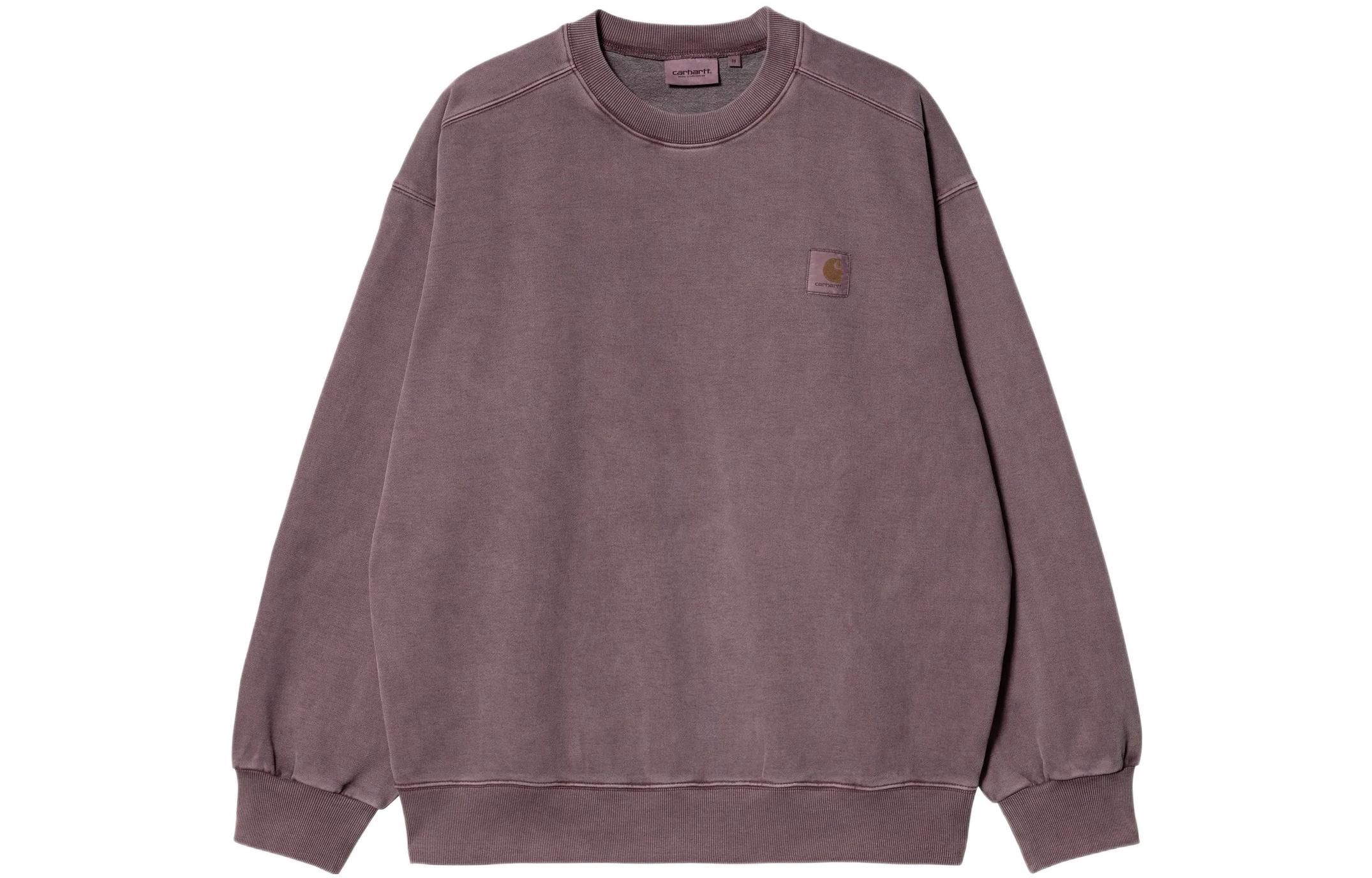 Carhartt WIP FW22 Solid Logo Crewneck Sweatshirt Deep Purple Long Sleeve I029522-0W8-GD
