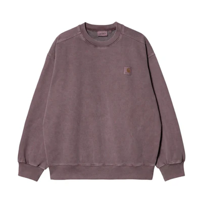 Carhartt WIP FW22 Solid Logo Crewneck Sweatshirt Deep Purple Long Sleeve I029522-0W8-GD
