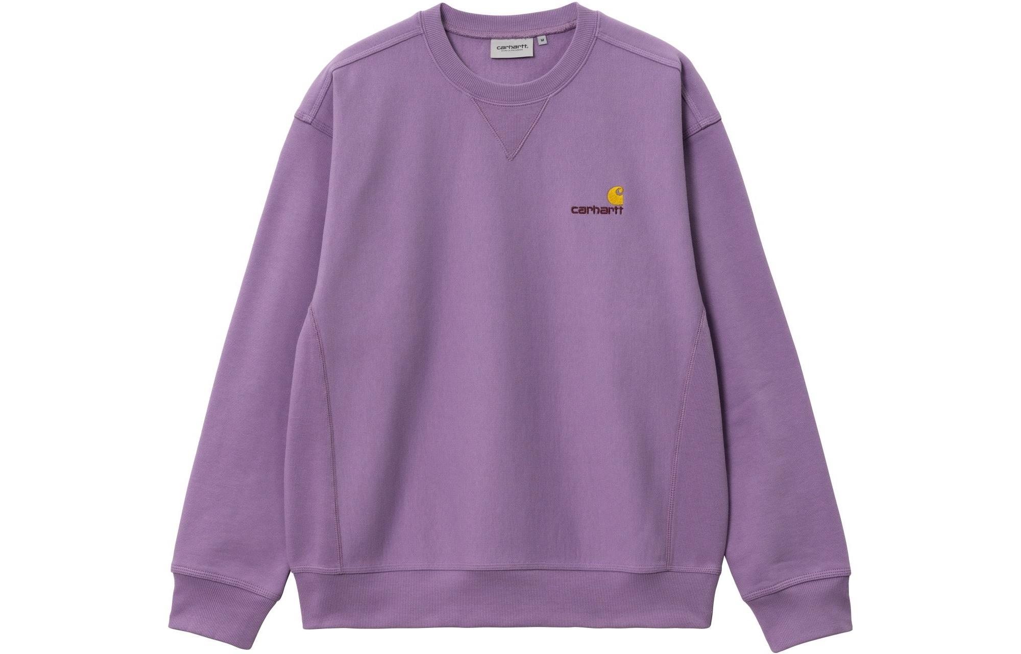Carhartt WIP FW22 Solid Logo Embroidered Crewneck Sweatshirt Purple () I025475-1CW-XX